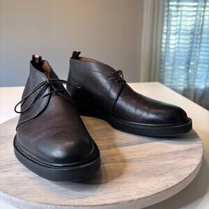 Bally Vilmar Brown Saffiano Leather Chukka Boots Men’s Size 11 D Switzerland